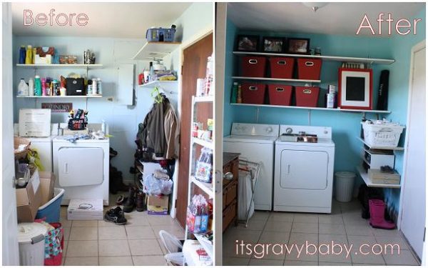 The Laundry Room Makeover REVEAL #GliddenGallons - It's Gravy, Baby!